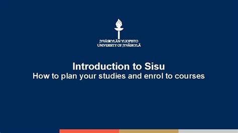 sisu jyu|SISU info .